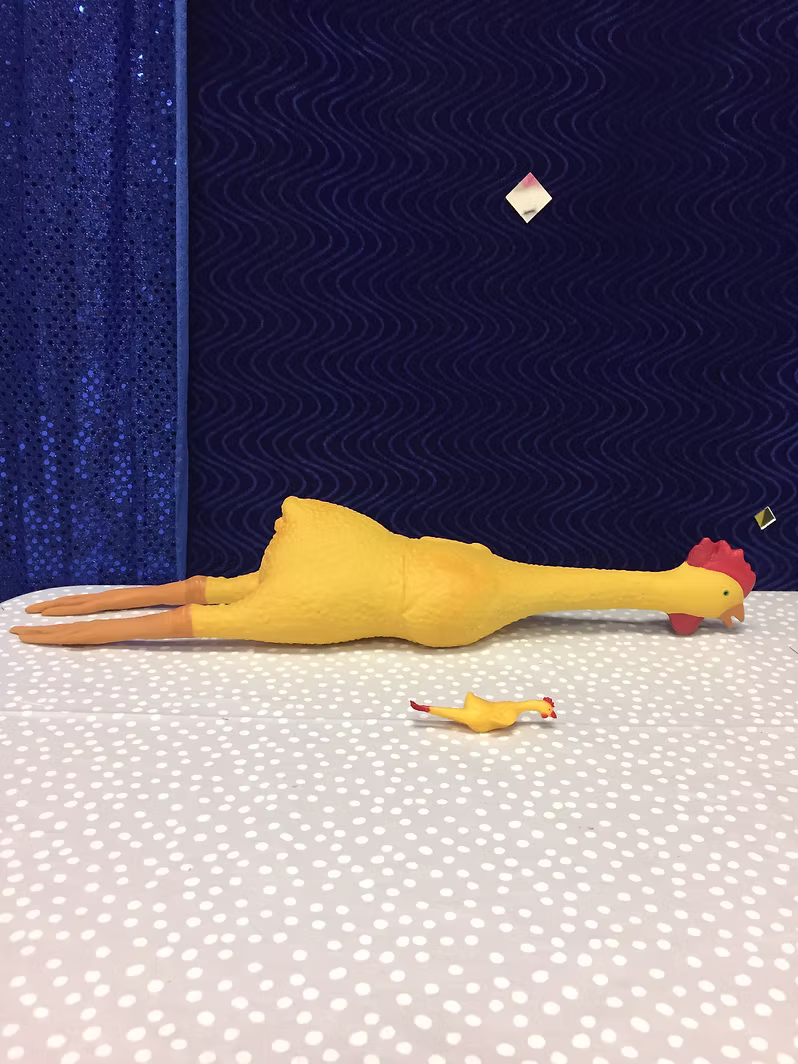 Classic Rubber Chicken and Chicken Little