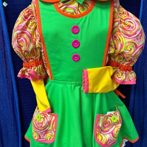 SZ L-XL Pretty Pinafore with Lite Bloomers and Lite Blouse